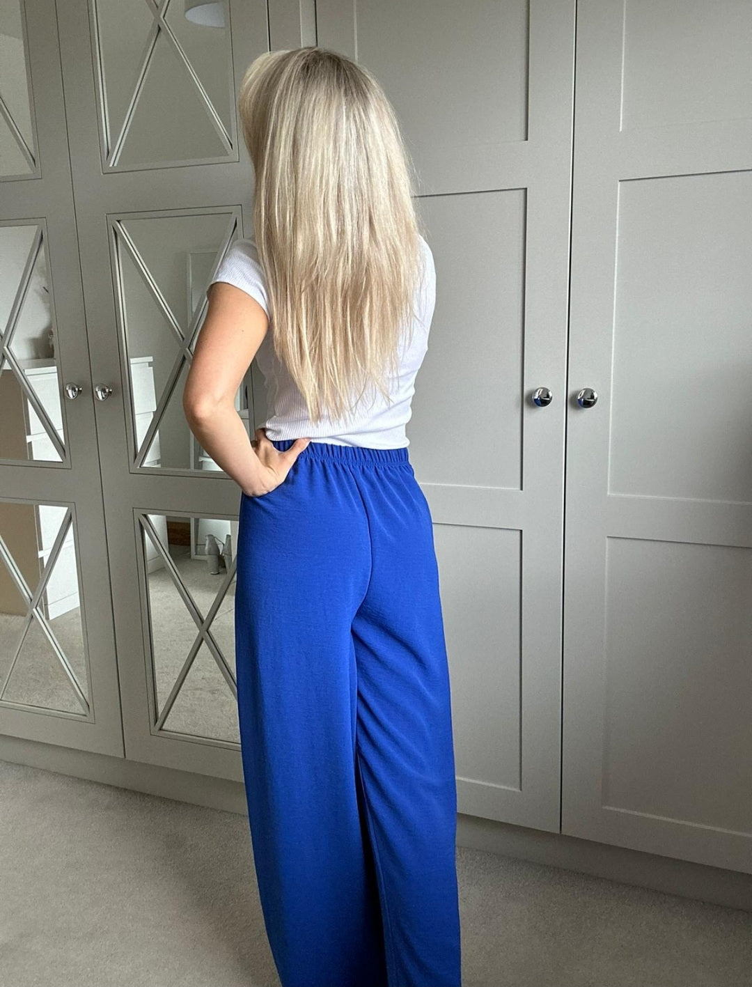 Sia Wide Leg Trousers Blue