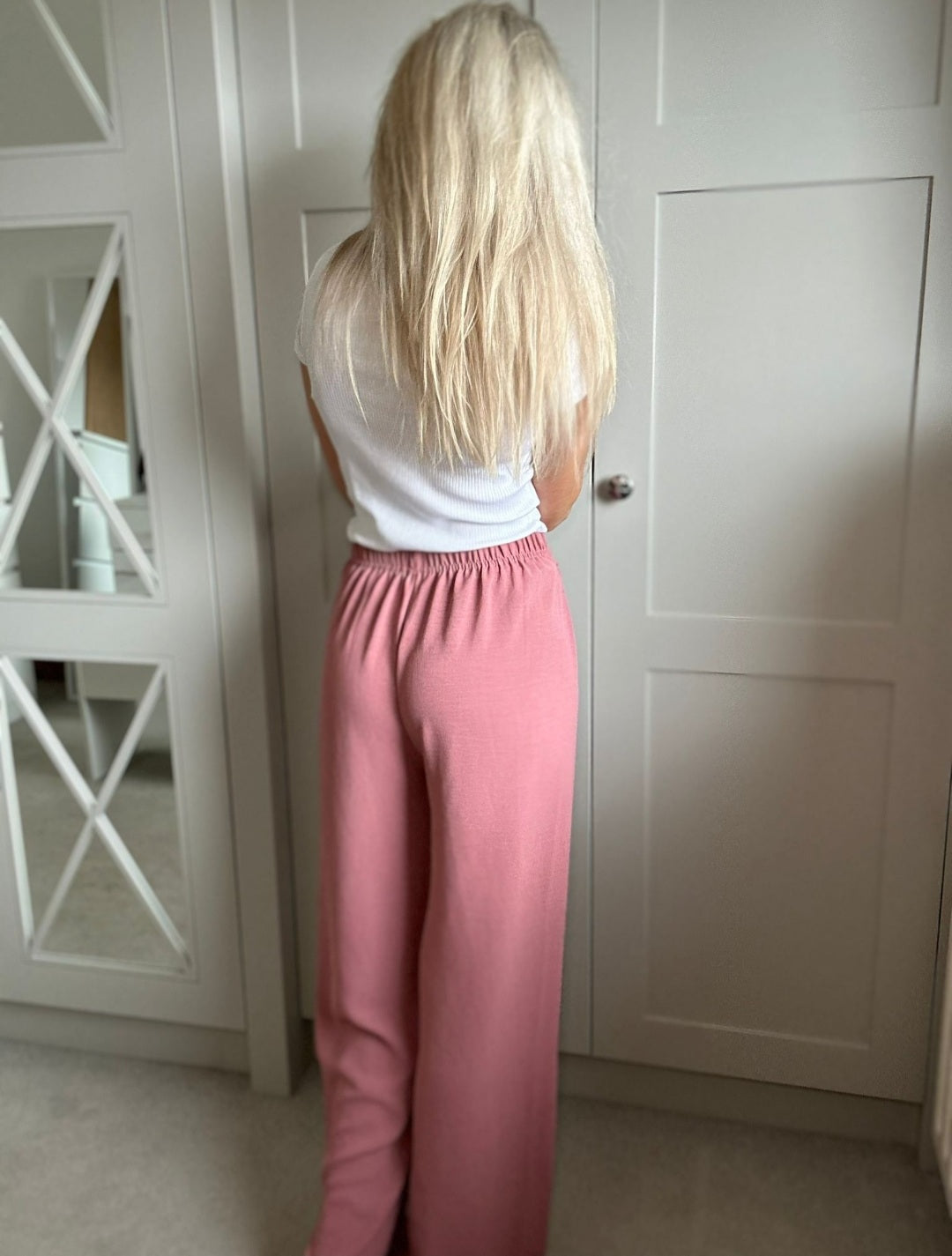 Sia Wide Leg Trousers Pink